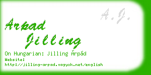 arpad jilling business card