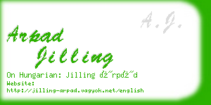 arpad jilling business card